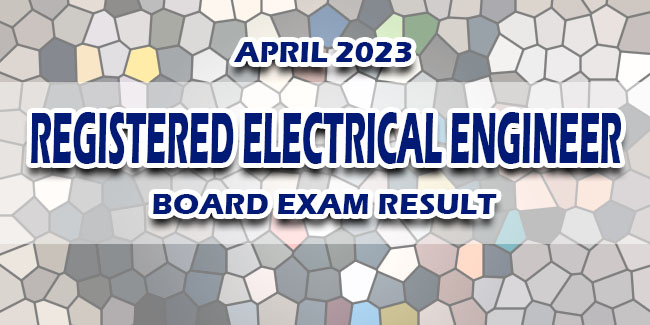 Registered Electrical Engineer Ree Board Exam Result April 2023 Newspapers 7455