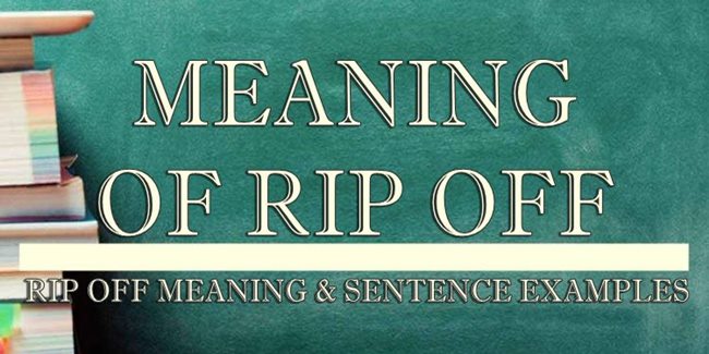 Rip Off Meaning Sentence Examples