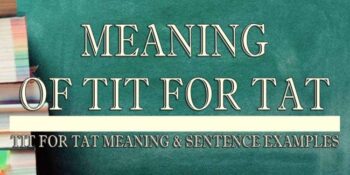 Tit For Tat Meaning 1