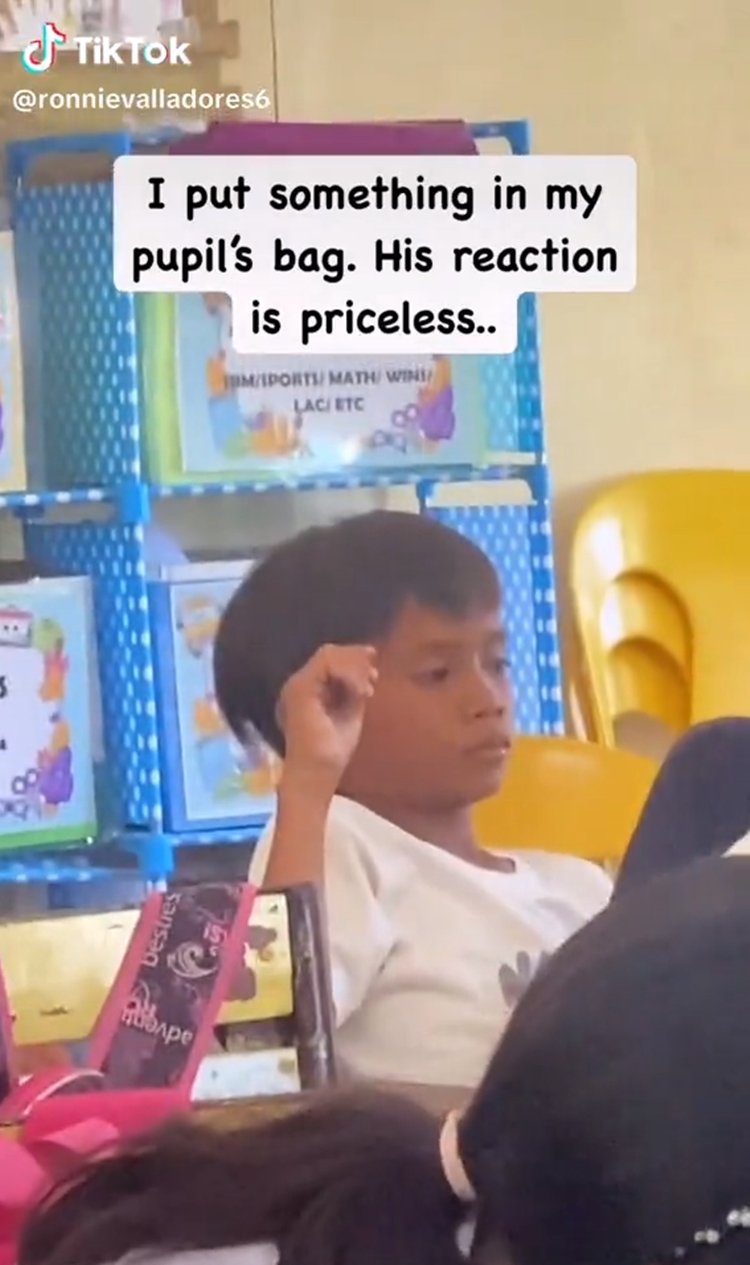 Teacher Surprises Pupil with Food Items Hidden Inside His Bag; Student ...