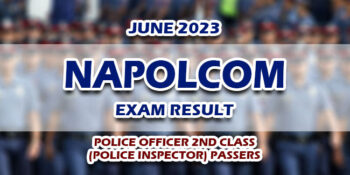 NAPOLCOM Exam Result June 2023 Police Inspector Passers