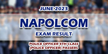 NAPOLCOM Exam Result June 2023 Police Officer Passers