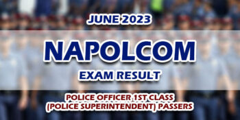 NAPOLCOM Exam Result June 2023 Police Superintendent Passers