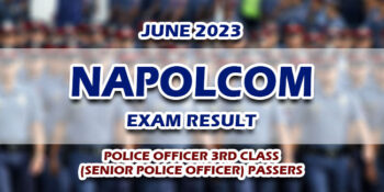 NAPOLCOM Exam Result June 2023 Senior Police Officer Passers