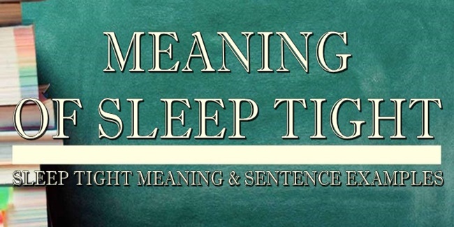 Sleep Tight Meaning & Sentence Examples