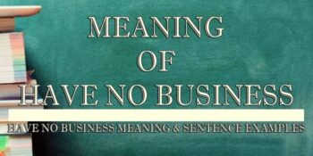 Have No Business Meaning 2