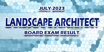 Landscape Architect Board Exam Result July 2023