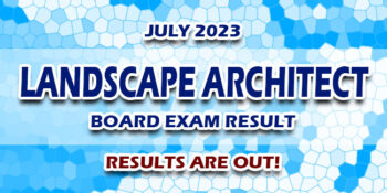 Landscape Architect Board Exam Result July 2023 JUST RELEASED