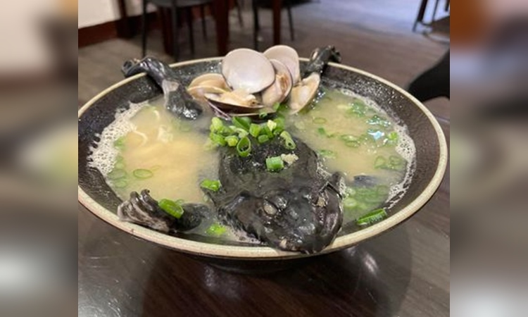 Taiwan Resto Serves Ramen with a Whole Unpeeled Frog