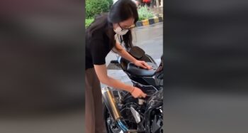slashing motorcycle