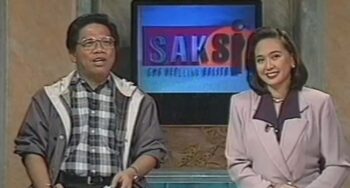 Karen Davila and Mike Enriquez