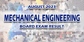 Mechanical Engineering Board Exam Result August 2023