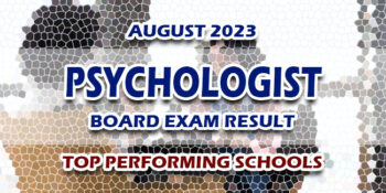 Psychologist Board Exam Result August 2023 TOP PERFORMING SCHOOLS