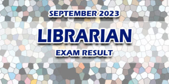 Librarian Exam Result September 2023