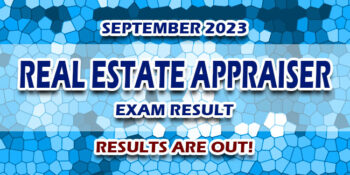 Real Estate Appraiser Exam Result September 2023 JUST RELEASED