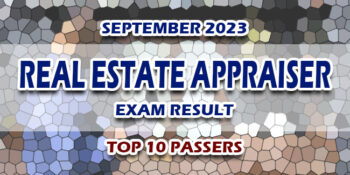 Real Estate Appraiser Exam Result September 2023 TOP 10 PASSERS