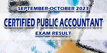 Certified Public Accountant Exam Result September-October 2023
