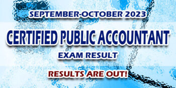 Certified Public Accountant Exam Result September-October 2023 JUST RELEASED
