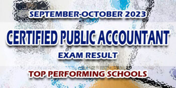Certified Public Accountant Exam Result September-October 2023 TOP PERFORMING SCHOOLS