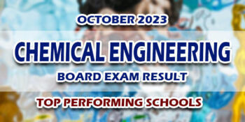 Chemical Engineering Board Exam Result October 2023 TOP PERFORMING SCHOOLS