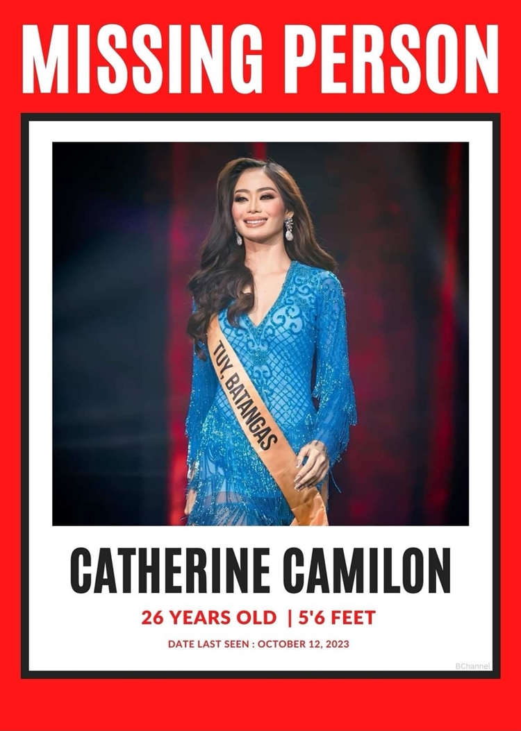 Catherine Camilon Miss Grand Philippines 2023 Candidate Is Missing