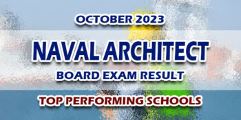 Naval Architect Board Exam Result October 2023 TOP PERFORMING SCHOOLS