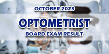 Optometrist Board Exam Result October 2023