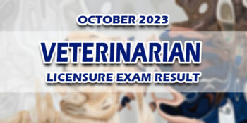 Veterinarian Licensure Exam Result October 2023