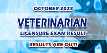 Veterinarian Licensure Exam Result October 2023 JUST RELEASED