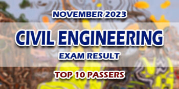 Civil Engineering Board Exam Result November 2023 TOP 10 PASSERS