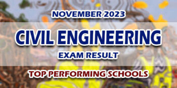 Civil Engineering Board Exam Result November 2023 TOP PERFORMING SCHOOLS