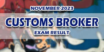 Customs Broker Exam Result November 2023