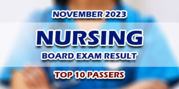 Nursing Board Exam Result November 2023 TOP 10 PASSERS