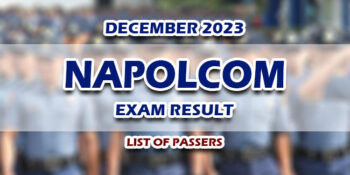 NAPOLCOM Exam Result December 2023 LIST OF PASSERS