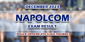 NAPOLCOM Exam Result December 2023 Police Officer 4th Class Passers