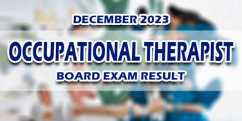 Occupational Therapist Board Exam Result December 2023