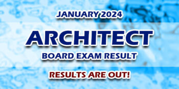 Architect Board Exam Result January 2024 JUST RELEASED