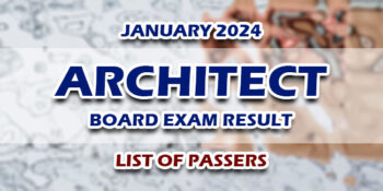 Architect Board Exam Result January 2024 LIST OF PASSERS