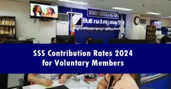 SSS Contribution Rates 2024 for Voluntary Members