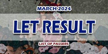 LET Result March 2024 LIST OF PASSERS