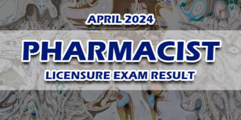 Pharmacist Licensure Exam Result April 2024