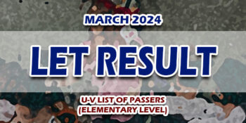 LET Result March 2024 ELEMENTARY LIST OF PASSERS (U-V)