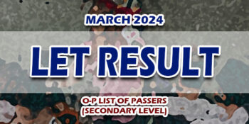 LET Result March 2024 SECONDARY LIST OF PASSERS (O-P)