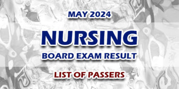 Nursing Board Exam Result May 2024 LIST OF PASSERS