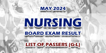 Nursing Board Exam Result May 2024 LIST OF PASSERS (G-L)