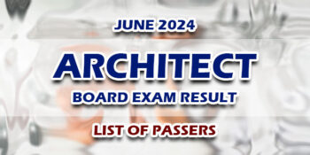 Architect Board Exam Result June 2024 LIST OF PASSERS