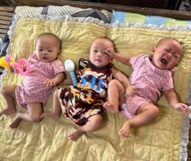 Mother Gives Birth Triplets
