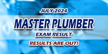 Master Plumber Exam Result July 2024 JUST RELEASED
