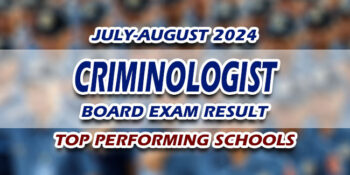 Criminologist Board Exam Result July-August 2024 TOP PERFORMING SCHOOLS