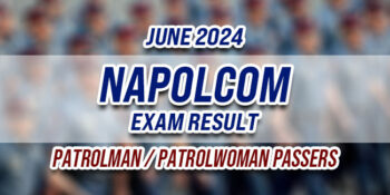 NAPOLCOM Exam Result June 2024 Patrolman Patrolwoman Passers